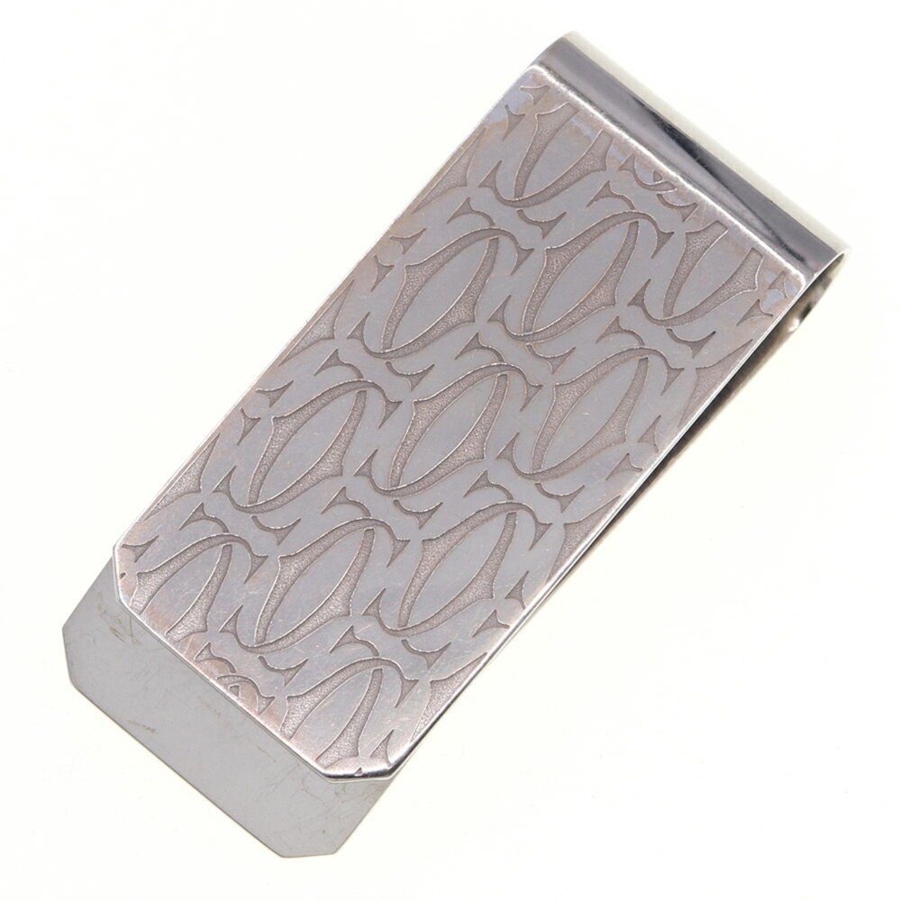 Cartier Money Clip C de Decor Bill T1220237 Silver Metal Wallet Men's